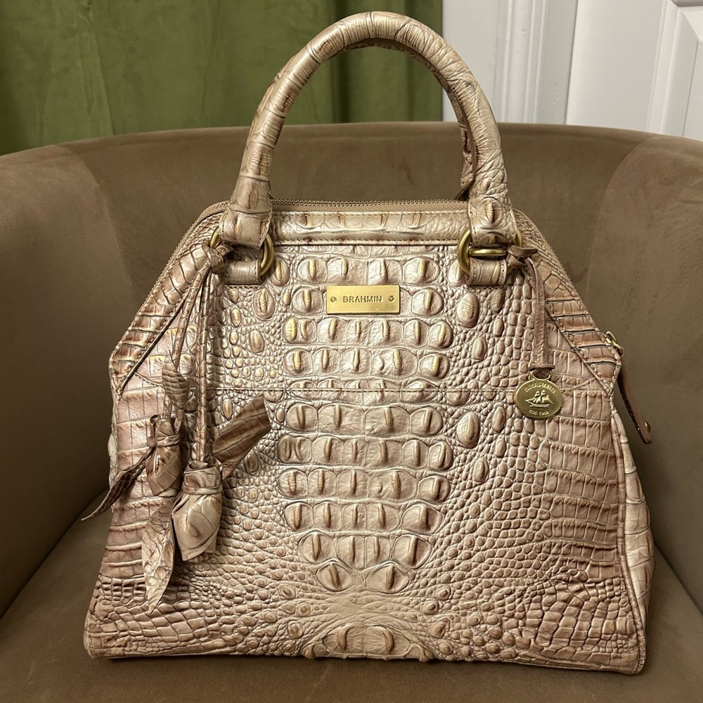 Brahmin Audrey Rose handbag in champagne